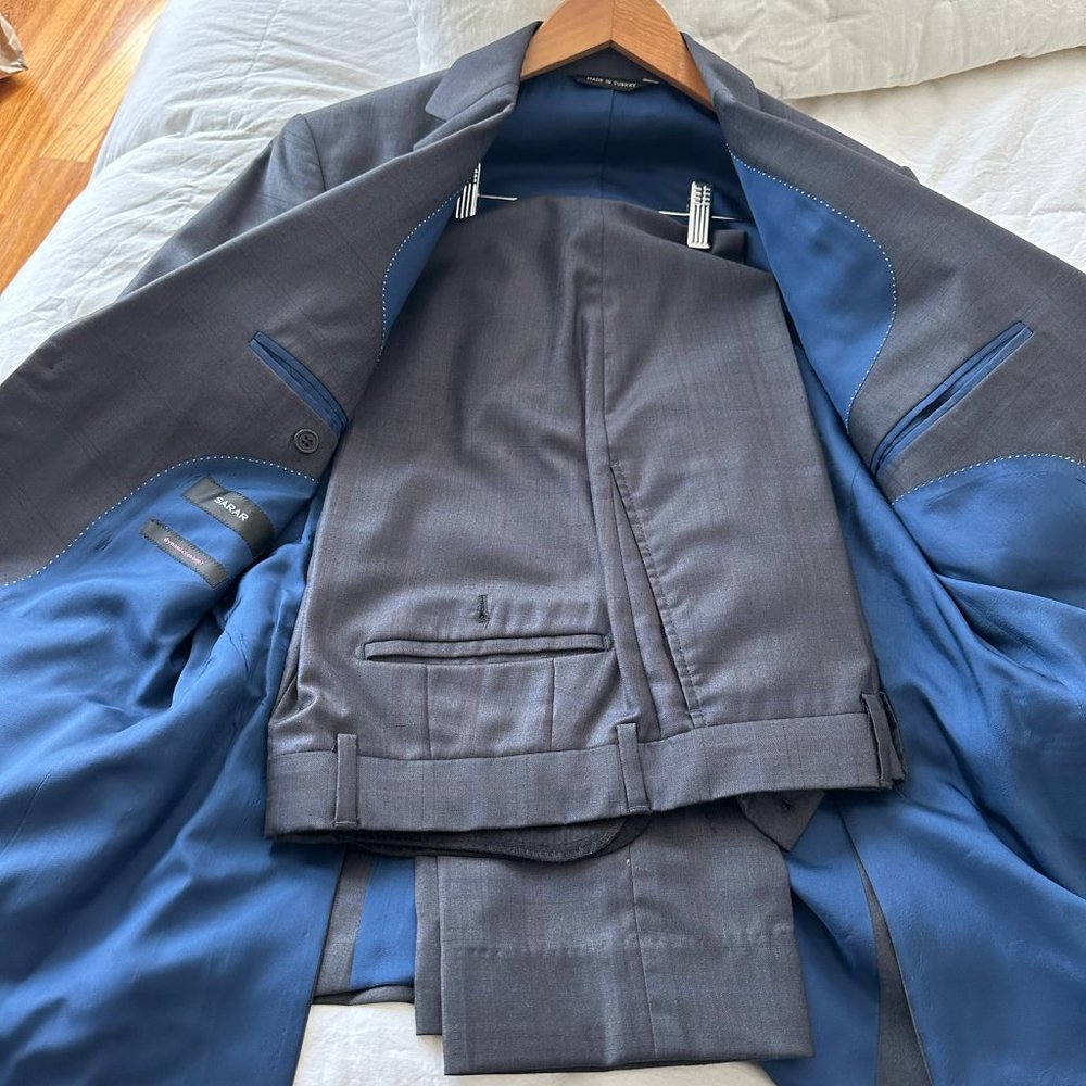 Sarar Men's suit. 38R Blue / Grey